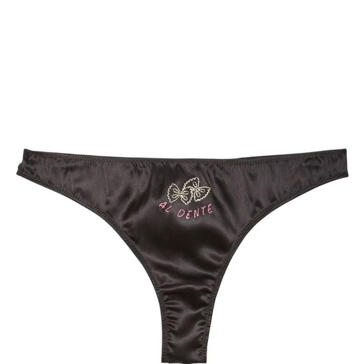 Fleur Du Mal Al Dente Luxe thong - Black